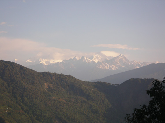 Kanchanjunga's hiding behind clouds